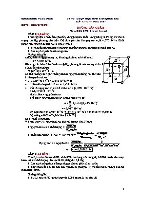 Kỳ thi chọn học sinh giỏi quốc gia Lớp 12 THPT năm 2007